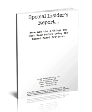 3D cover of TECO Special Insider's Report: 4 Things You Must Know Before Going for Enamel Panel Projects.